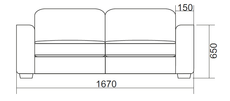 Massblatt Hussensofa Luxemburg