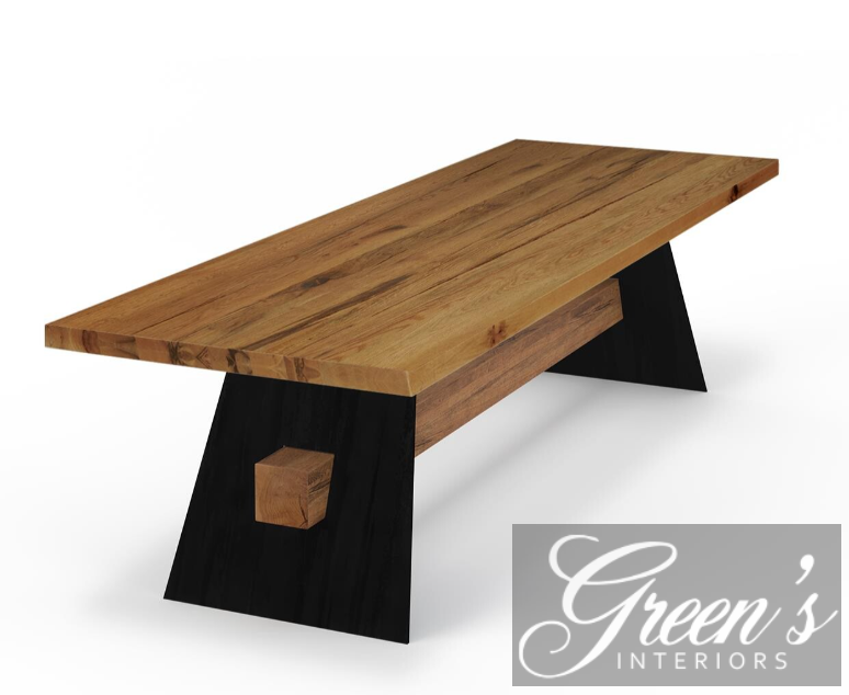 Bild von Esstisch Rustic Oak Gestell Beam, gerade Kante,