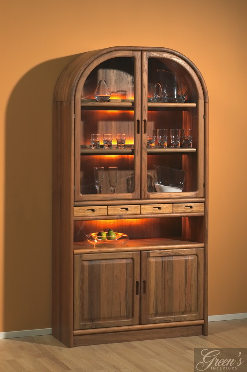 Bild von Vitrine mit Rundbogen 1194 Dyrlund, Teak