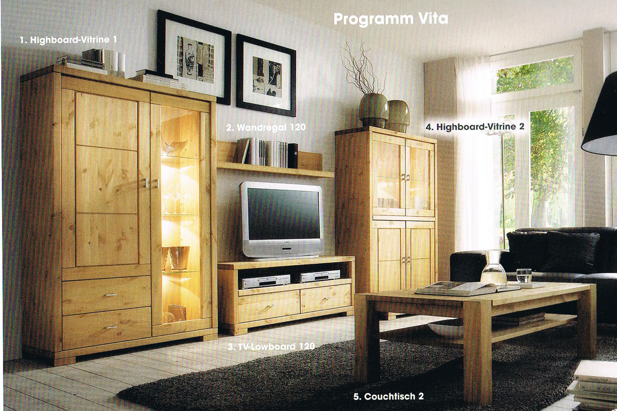 Bild von Highboard Vitrine 1 Vita Guldborg