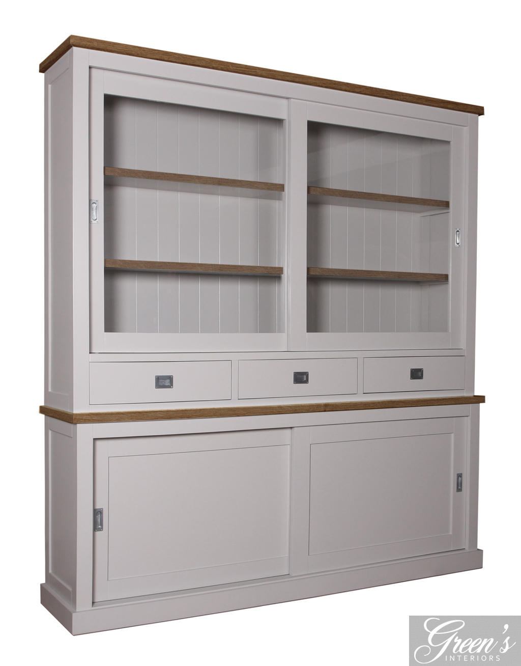 Bild von Buffetschrank mit Vitrinenaufsatz Valentina (Val.300.K.oak.304)