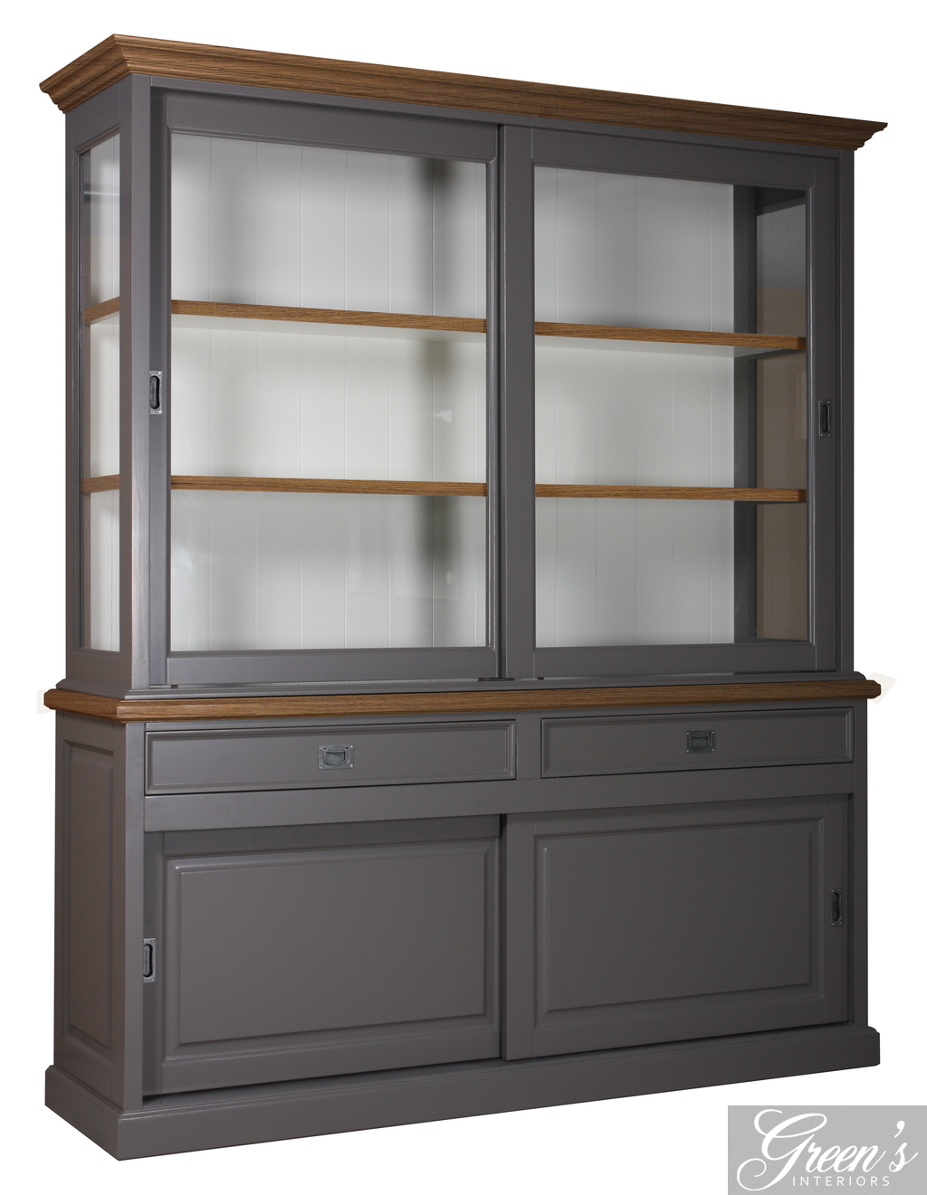 Bild von Buffetschrank Valentina mit Vitrinenaufsatz  (Val.200.E.oak.1051)